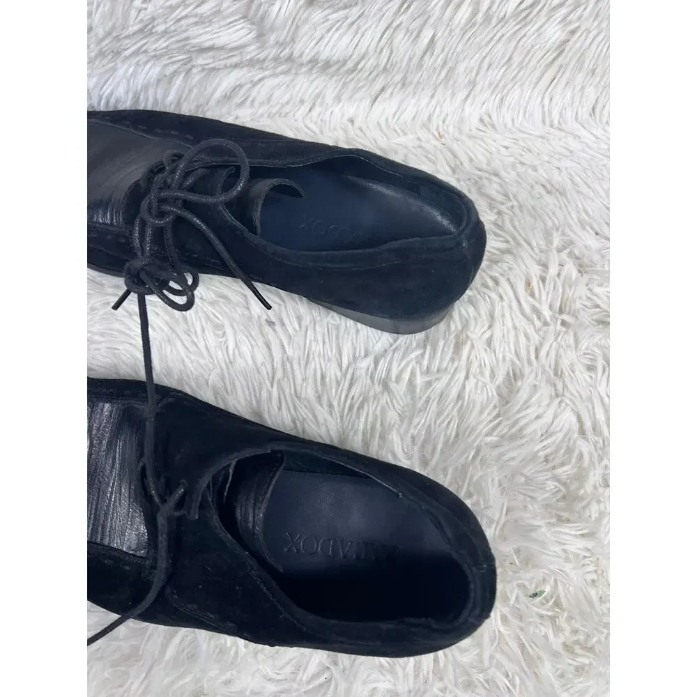Paradox London Upper Leather Dress Shoes Mens 41 US 8 Black Lace Up Hand Made